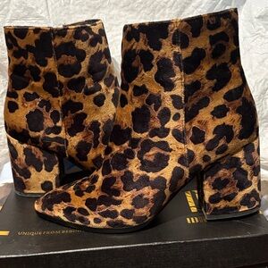 Stylish Leopard Print Ankle Booties